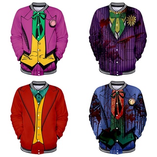 joker traje de béisbol Chamarra abrigos streetwear hombres sudaderas con capucha sudaderas con capucha ropa deportiva streewears