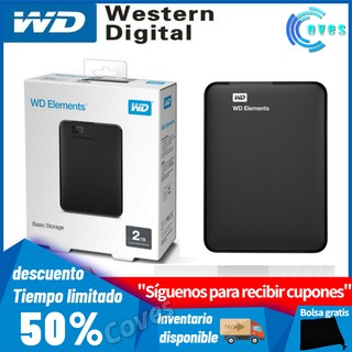 Western Digital Disco duro externo 2TB Disco duro externo 2.5 "Hdd Wd Elements (1)