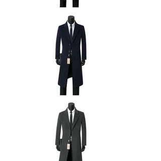 Gabardina para hombre de longitud media delgada estilo coreano Otoño e Invierno2021Nuevo abrigo de lana de otoño para hombre (8)