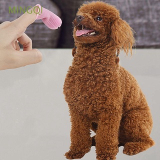 MINGQI 3 Colors Dog Accessories Silicone Teeth Care Tool Dog Brush Bad Breath Care Pet Tooth Brush Dog Cat Baby Cleaning Supplies Bad Breath Tartar Super Soft Pet Finger Toothbrush/Multicolor