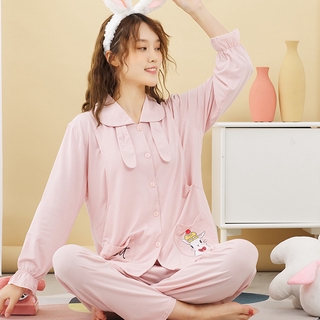 Delgado modal de enfermería pijamas, cómodo de manga larga traje de maternidad pijamas, simple mamá pijamas M-2XL