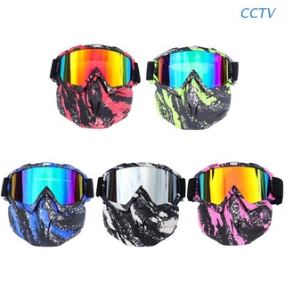 Gafas de motocicleta CCTV máscara CS/ paintball/esquí/ciclismo/ciclismo/Halloween/disfraz bola-uv protección contra viento y niebla desmontable ajustable gafas tácticas (1)