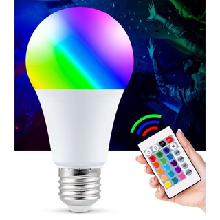 RGB Led Bombilla Lámpara De 16 Colores Control Remoto E27 Fiesta Colorida (1)