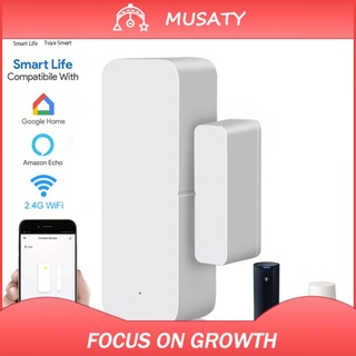 MUSATY_MX Tuya Smart WIFI Puerta Detector De Alarma Magnética Independiente Sensor Magnético