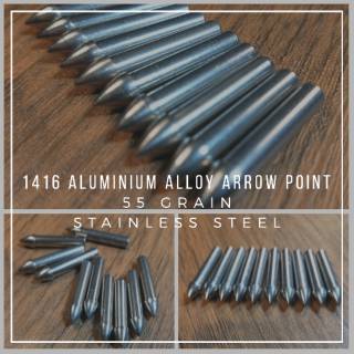Punta de flecha 1416-1416 punta de flecha de acero inoxidable 55 granos de aleación de aluminio punta flecha