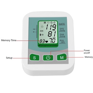 ELEGANCE Monitor de presión arterial brazo superior USB tonómetro automático Digital esfigmomanómetro LCD uso doméstico (8)