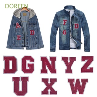 Doreen parches 3D manualidades apliques letras parches ropa coser en hierro alfabeto bordado para camiseta o abrigo A-Z ropa bordado