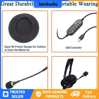 [baishouhu] audífonos usb para ordenador con micrófono con cancelación de ruido/audífonos de negocios con cable para pc/laptop (3)