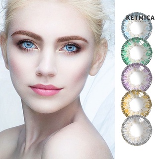 ketmica 1 par de lentes de contacto Unisex de color Natural de 0 grados ojos grandes lentes de contacto cosméticos
