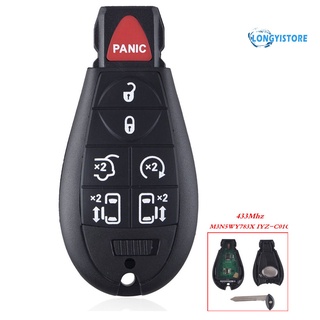 longyistore 433MHz 7 Buttons Car Smart Remote Key Fob with ID46 Chip for Dodge Chrysler Jeep