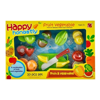 Juego De Comida Frutas 10 Piezas Happy Honestly