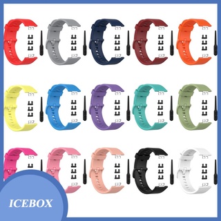 adecuado para huawei watch fit color hebilla correa de silicona de acero inoxidable cabeza grano helado 1.mx