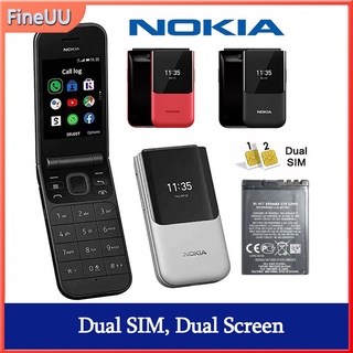 [Disponible En Inventario] Nuevo Original Nokia 2720 Flip Phone Button Versión Móvil Adecuado Para Ancianos/Estudiantes (2)