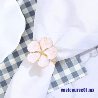 【course】6pc Wedding simple plum napkin napkin 5 petals lucky flower napkin ring napkin (8)