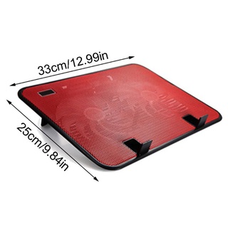 Google Metal panel Dual ventilador Notebook de Alta velocidad Silencioso Laptop Cooling Pad delgado Stand Stand Para Pc de 14 pulgadas accesorios (2)