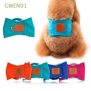 gwen01 reutilizable vientre envoltura banda sanitaria fisiológica ropa interior perro bragas para hombre perro menstruación pañal algodón pañal lavable calzoncillos mascotas corto