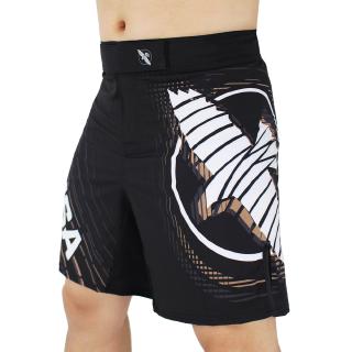 Pantalones Cortos De Combate Transpirables De Geometría Negra MMA Para Fitness Tiger Muay Thai Kickboxing Corto (8)