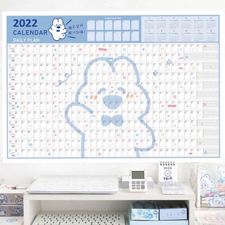 TRIMBLE Lindo Calendario 2022 Kawaii Notas del planificador diario Cartel de calendario Creativo Niños Suministros escolares Calendario Notas de la agenda Papelería Planificador de 365 días (7)