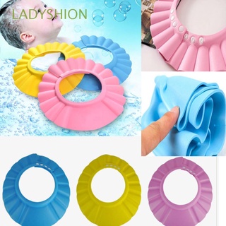 ladyshion kid escudo de pelo ajustable lavado gorro de baño champú bebé ducha seguro protector suave/multicolor