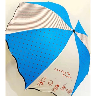 Paraguas plegable 3 motivos de café rotura fuerte resistente moda Anti viento Nagoya (2)