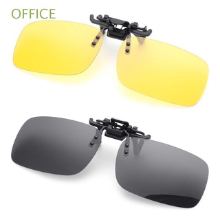 OFFICE 2PCS Moda Gafas de sol con clip Gafas Gafas de conducción Gafas polarizadas para gafas graduadas Anti reflejante UV400 Exterior Gafas de visión nocturna (1)