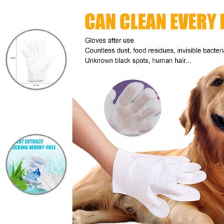 <COD> Not Easy Deformed Pet No Washing Glove Elastic Easy to Use Pet No Washing Glove Easy to Use for Home