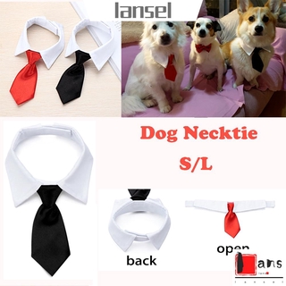 Lansel cómoda corbata Formal moda accesorios para mascotas perro corbata nuevo perro gato aseo esmoquin lazos adorable Collar blanco ajustable/Multicolor
