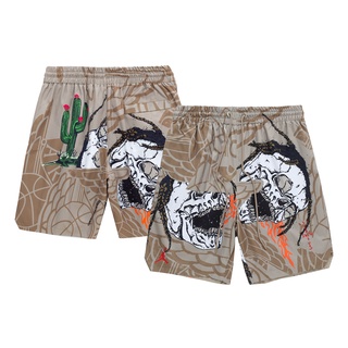 Travis Scott Cotton Shorts Skull Print Embroidery Shorts Casual Sports Beach Pants Unisex Trendy All-match Plus Size Unisex