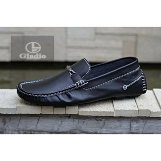 Los hombres Casual zapatos de deslizamiento en los hombres de cuero genuino Gladio calidad Original