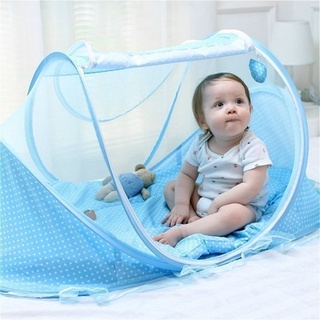 Soporte plegable para bebé con mosquitera de instalación gratuita (2)