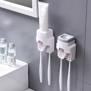 Salzburgo soporte de pared automático para cepillo de dientes exprimidor de pasta de dientes accesorios de baño (3)