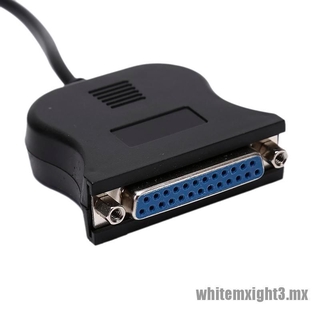 Blanco/IEEE 1284 25 pines puerto paralelo a USB 2.0 Cable de impresora USB a adaptador paralelo (6)