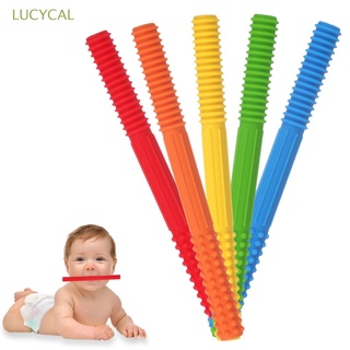 LUCYCAL 6 a 12 meses Hueco 0 - 6 meses Bebé Conducto odontogénico Silicona Suave Juguetes de paja Con un cepillo de limpieza Flexibilidad/Multicolor
