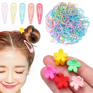 caja1 220 unids/set bb cuerda elástica regalos horquilla clip de pelo con bolsa opp color caramelo niñas accesorios para niños (3)