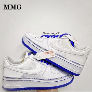 ☼AF1 Air Force One Marker White and Blue Low-Top Sneakers Men s and Women s Shoes Joint 3M Reflective Casual Shoes Lovers Shoes