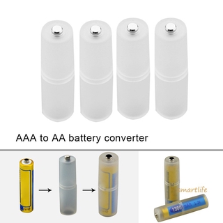 4pcs AAA to AA Size Battery Converter Adapter Batteries Holder Durable Case Switcher
