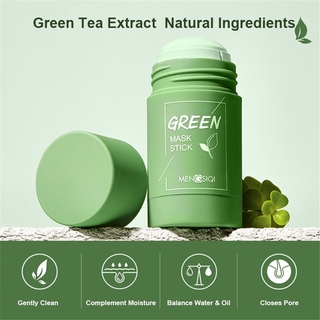 MENGSIQI - máscara de limpieza sólida para té verde, poros de limpieza profunda, calmante e hidratante