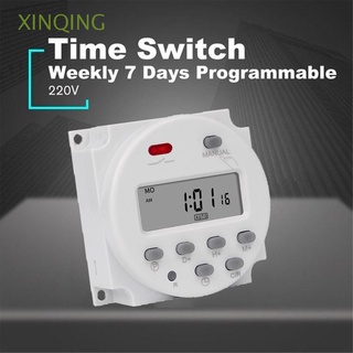 XINQING 7 Days Time Relay Rechargeable Battery CN101A Timer Switch Automatic Loop Programmer 5V 12V 24V 110V 220V Programmable Digital Timer