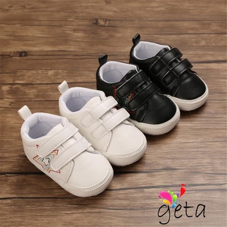 Ljw-Kids zapatos, Star bordado suela suave zapatos de caminar Prewalker calzado para primavera otoño, blanco/negro, 0-12 meses