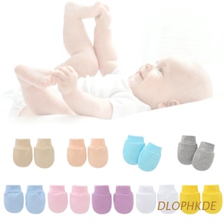 dlophkde 1 par de guantes de algodón suave antiarañazos para bebé, protección para recién nacidos, manoplas para rasguños