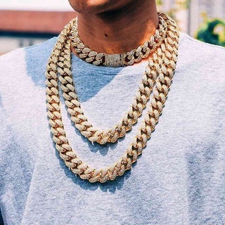 cadena de oro y plata cubana de lujo para hombre, temperamento, cadena de oro y plata, joyería de oro y plata de moda