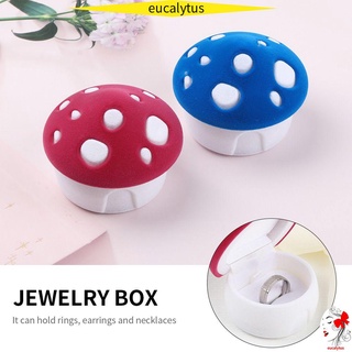 Eutus elegante caja de joyería funcional contenedor hongo boda anillo caja titular paquete/Multicolor