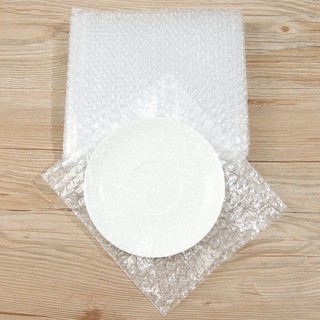 WOOW1 50pcs PE transparente envoltura protectora de plástico espuma bolsas de embalaje blanco burbuja bolsa doble película amortiguación cubre sobre 5 tamaños paquete a prueba de golpes (8)