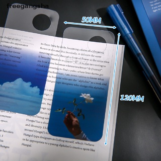 [Freegangsha] 10Pcs Transparent Scenery Reading Bookmarks Book Page Marker Stationery Supplies YREB