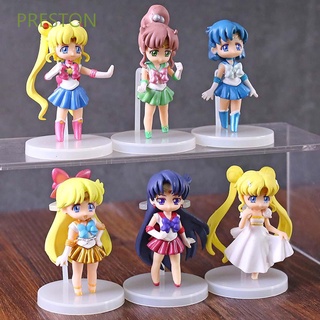 PRESTON figura de dibujos animados modelo de juguetes Anime muñeca juguete marinero luna figura de acción Super Sailor Moon colección modelo de escritorio adornos estatua decoración de pastel Topper miniaturas