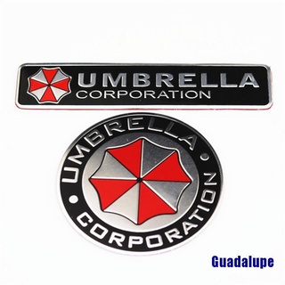 (Guadalupe) 3D aleación de aluminio paraguas Corporation Resident Evil pegatinas decoraciones insignia