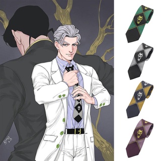 Jojo Bizarre aventura corbata corbata KILLER reina Kira Yoshikage cráneo cuello corbata Cosplay Anime disfraces elegante recomendar (1)