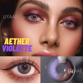 uyaai 2 unids/par serie aether lente de contacto de color anual cosmética ojo colorido lente de contacto 0 grados Violette color