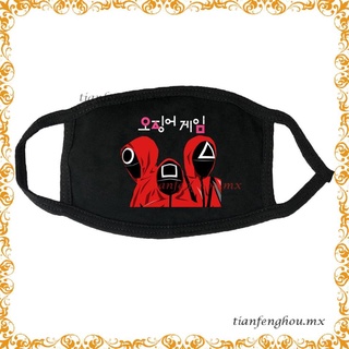Mask For Squid Game Adult Children Mask Thickened Ice Fabric Absorb Dust Mask[\(^o^)/]