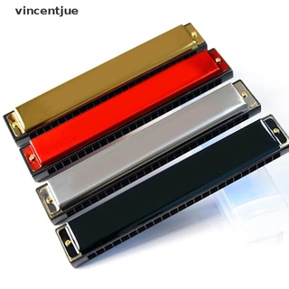 Vincentjue Professional 24 Hole harmonica key C mouth metal organ for beginners MX